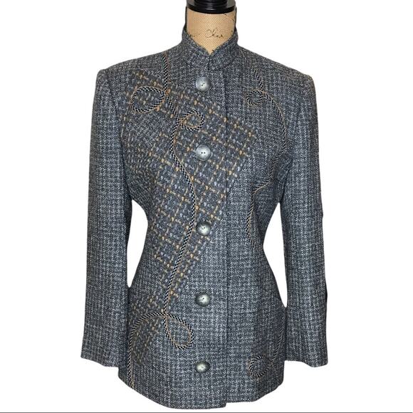 Koos Van Den Akker Size 2 Vintage 2-Piece Wool Collage Patchwork Suit - Picture 3 of 16